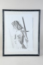 N91A80- Kunstdruck 4/10 weiblicher Frauenakt signiert Risto datiert '04