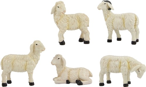 Krippenfiguren schafe teilig - krippenfiguren, 5-teilig