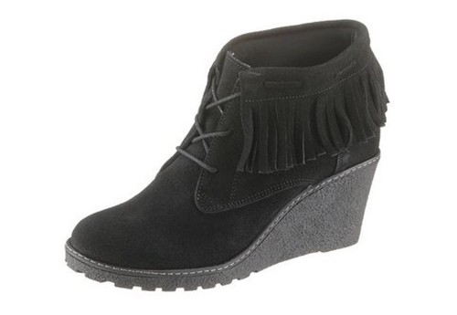 Keilstiefeletten veloursleder - keilstiefeletten,