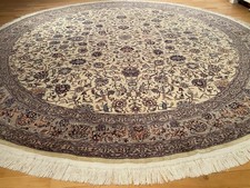 6292 Runder Handgeknüpfter China Isfahan 280cm Orientteppich Carpet Tappeto Ghom