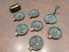 Tischfeuerzeug (Karl Weiden Capri) und Aschenbecher Messing 60er Jahre