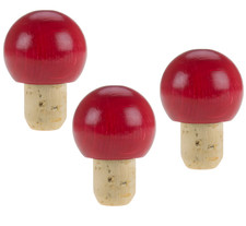 3x Flaschekorken Kork-Holz