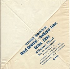 Goldener Löwe Grüne Eiche Rübeland Harz - Papier Serviette - Um 1970-1980