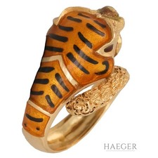 Tiger Ring Gr. 53 Gelbgold