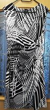 Damen Kleid. Kleid Slinky Schwarz Weiss Gr. 40 Kofferkleid