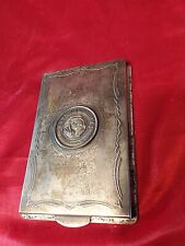 Alter Notizblock Verein Merkur Nürnberg E.V. Zettel Etui Mappe Metall (4333)