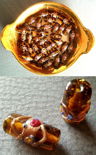 Lampwork glas perlen beads - 10,