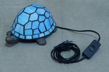 LAMPE TISCHLAMPE SCHILDKRÖTE FIGURENLAMPE IM TIFFANY STIL NICHT BESCHÄDIGT
