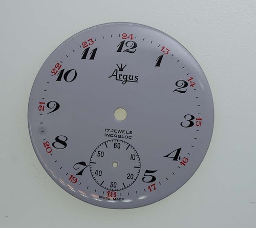 Emaille zifferblatt ø - zifferblatt, (argus)