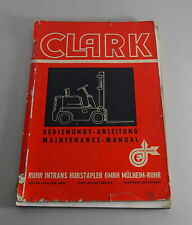 Betriebsanleitung / Handbuch Clark Gabelstapler UT 100 mit OM 312 Stand 1961