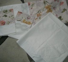 Bettwäsche 4-Teilig Doppelgröße 200x225cm weiß Baumwolle NEU