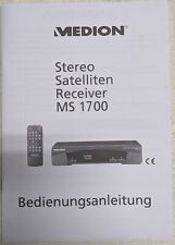 Bedienungsanleitung Medion Stereo Satelliten Receiver MS 1700