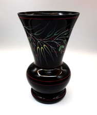 große Vase - Schwarzglas -