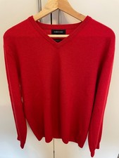 Andrew James Herren Pullover Kaschmir Feeling Größe M / Größe 50 Ungetragen Rot