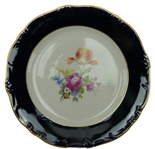 Weimar Porzellan Echt Weimar Kobalt Wandteller Teller 26 cm W-3701