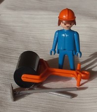 Bauarbeiter und Walze, Hacke, Harke  Playmobil System Klicky 3314   Rar