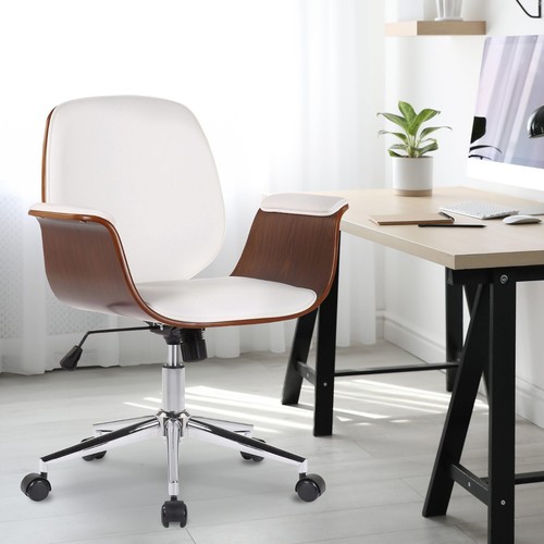 Bürostuhl weiß holzrahmen - bürostuhl, /