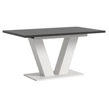 Esstisch MOTION - grau - weiß