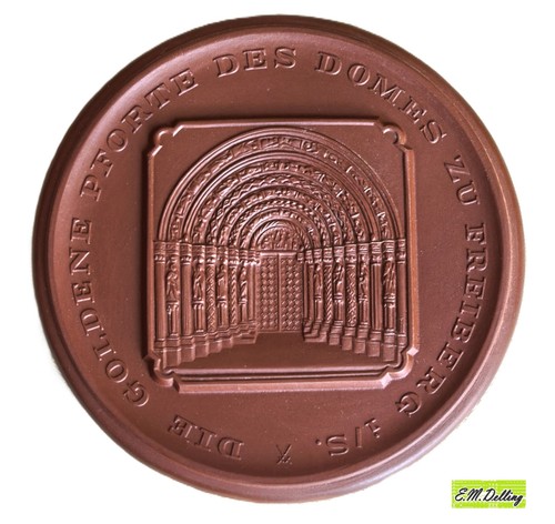 Porzellanmedaille goldene - -,