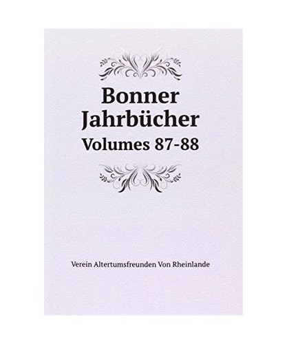 Bonner jahrbücher volumes - jahrbücher:,