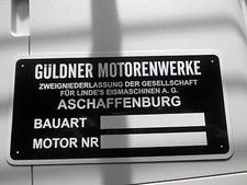 Typenschild Güldner Schild Oldtimer Traktor Schild