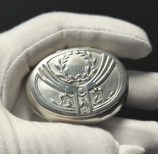 Jugendstil Pillendose in 800 Silber um 1900