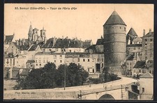 AK Semur, Côte-d ́Or, Tour de l ́Orle d ́Or und Blick auf die Stadt 1910 