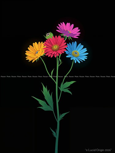 Foto abstrakte blumen pop - a4,