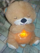 Nachtlicht Otter Kuschelbär Musikspielzeug Einschlafhilfe Bewegender Bauch neu