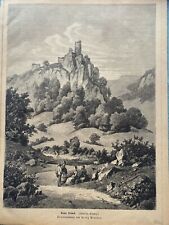 Ruine Neideck  Originalzeichnung von Franz Dotzauer Fränkische Schweiz S6_5