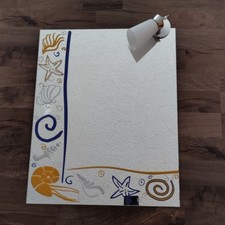 Spiegel Bad mit Lampe /Beleuchtung, mit Verzierungen in gelb und blau