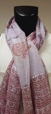 RAMNAM Halstuch Stola Kopftuch Benares Lunghi Dhoti Pareo Goa   Flieder 90x190cm