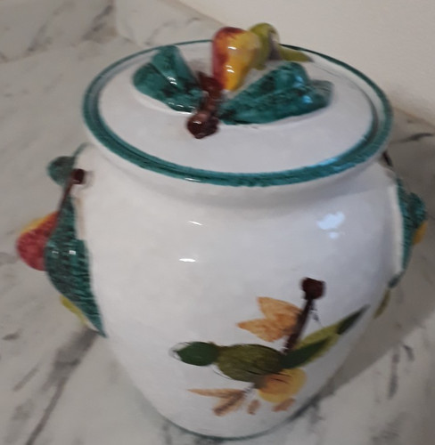 Keramik topf mit deckel - topf, ital