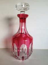 Nachtmann Antika - Karaffe aus Bleikristall Überfangglas rot