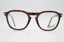 Vintage Brille Persol RENE 3345-V Klappbrille Braun Silber Oval Brillengestell
