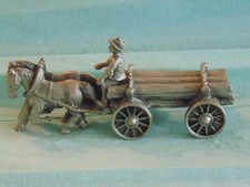 Miniatur Zinn- Zwei Pferden