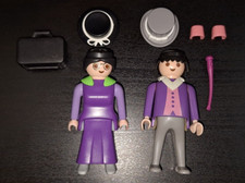 Playmobil Lila Reisende feine Dame Herr Rosa Serie Victorian ACW Zug Puppenhaus