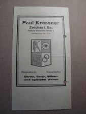 Alte Rechnung Zwickau 1940 Paul Kressner