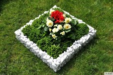 QUADRAT 38x38x10 Gitter Grabschmuck Pflanzschale Friedhof Grabdeko Neu
