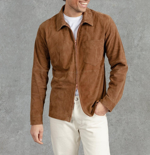 Braune cafe racer lederjacke - braune,