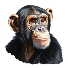 8x sticker chimpanzee car
