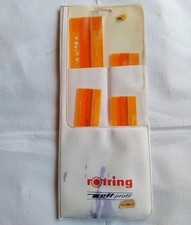 1 Satz, 4 Schriftschablonen - rOtring - 2,5•3,5•5 + 7, Schrifthöhe gerad - gebr.