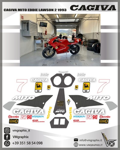 Cagiva mito aufkleber - cagiva,