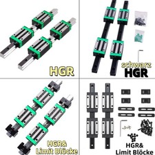 HGR15 HGR20 HGR25 Linearführung Führungsschiene Rail +4X HGH15/20CA Gleitblocks