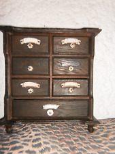 Jugendstil Gewürzschrank Gewürzschränkchen um 1900 mit Porzellanschildern