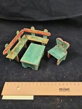 Sitzgruppe Esszimmer Eckbank Tisch Stuhl Set Puppenstube Möbel antik Küche