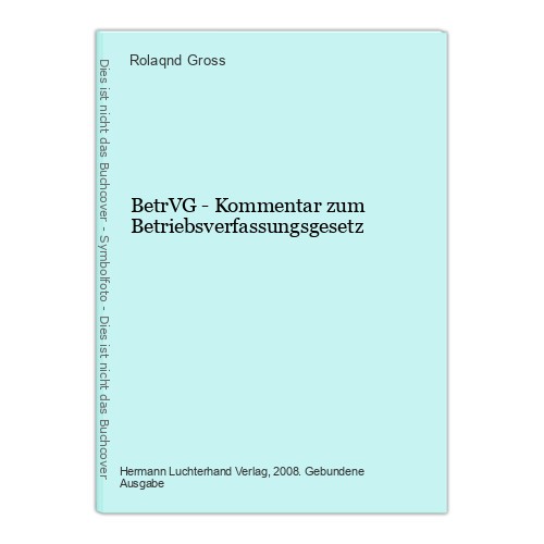 Betrvg kommentar zum - -,