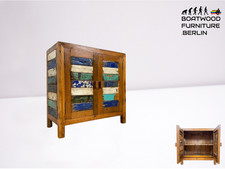 Boatwood by WMK # Bunte und nachhaltige Kommode aus altem Bootsholz, ein handgef