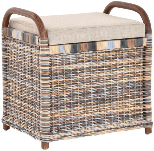 Rattan sitzbank sitzhocker mit - sitzbank,