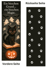 Halloween Lesezeichen Katze